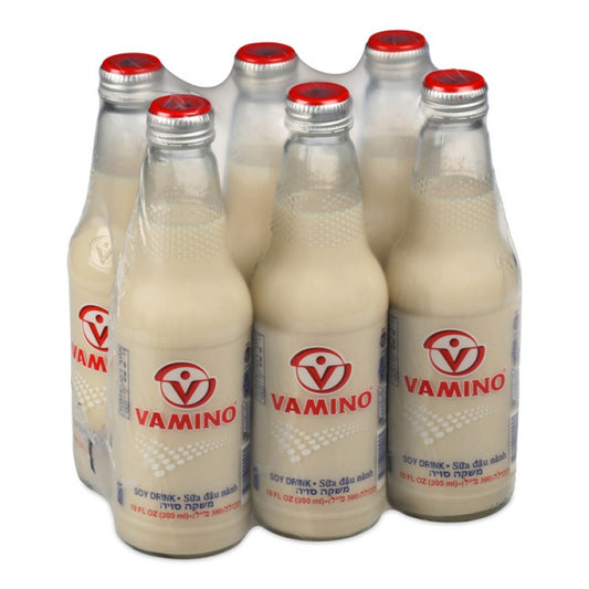 VAMINO SOY BEAN DRINK 6X300ML VAMINO 瓶裝豆奶 6X300ML 0098