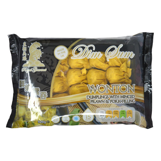 ROYAL GOURMET WONTON PRAWN&PORK FILLING (20PCS/320G) X 20 PCS CASE皇朝美膳 鮮蝦雲吞 20件320G X 20 件 原箱 0080C