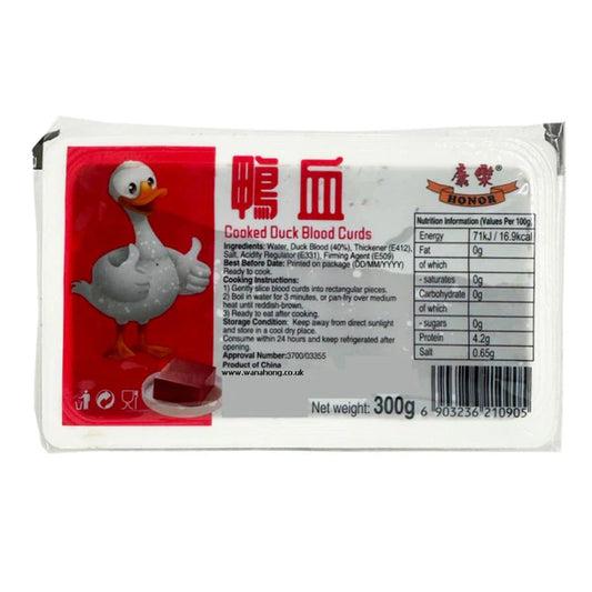 HONOR Cooked Duck Blood Curds 300G X 20 PCS CASE 康樂 鴨血300G X 20 件 原箱 0066C