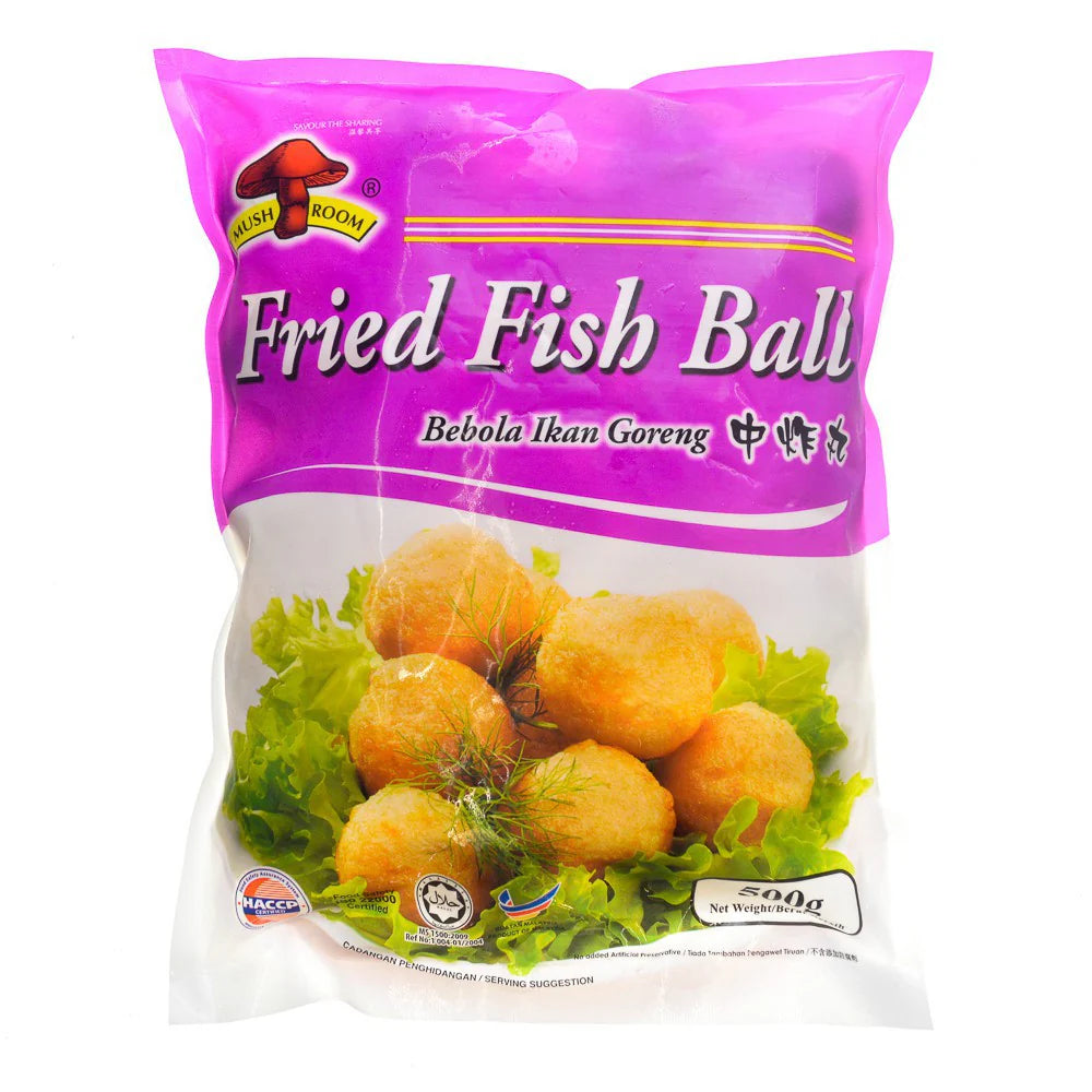 Mushroom Fried Fish Ball Medium 500G 香菇牌 中炸丸 500G 0144