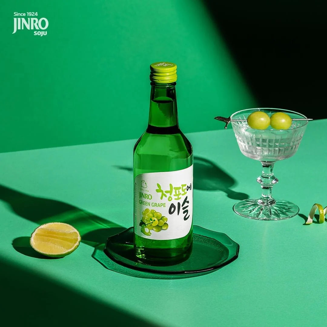 JINRO Cham Yi Sul (Green Grape) 360ML X 20 PCS CASE 真露 韓國燒酒 (青葡萄味) 360ML X 20 件 原箱 0138C