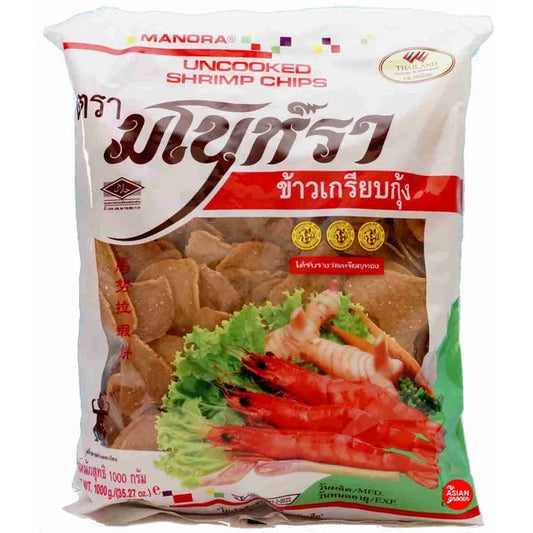 MANORA SHRIMP CHIPS 500G MANORA 泰國蝦片 500G 0115
