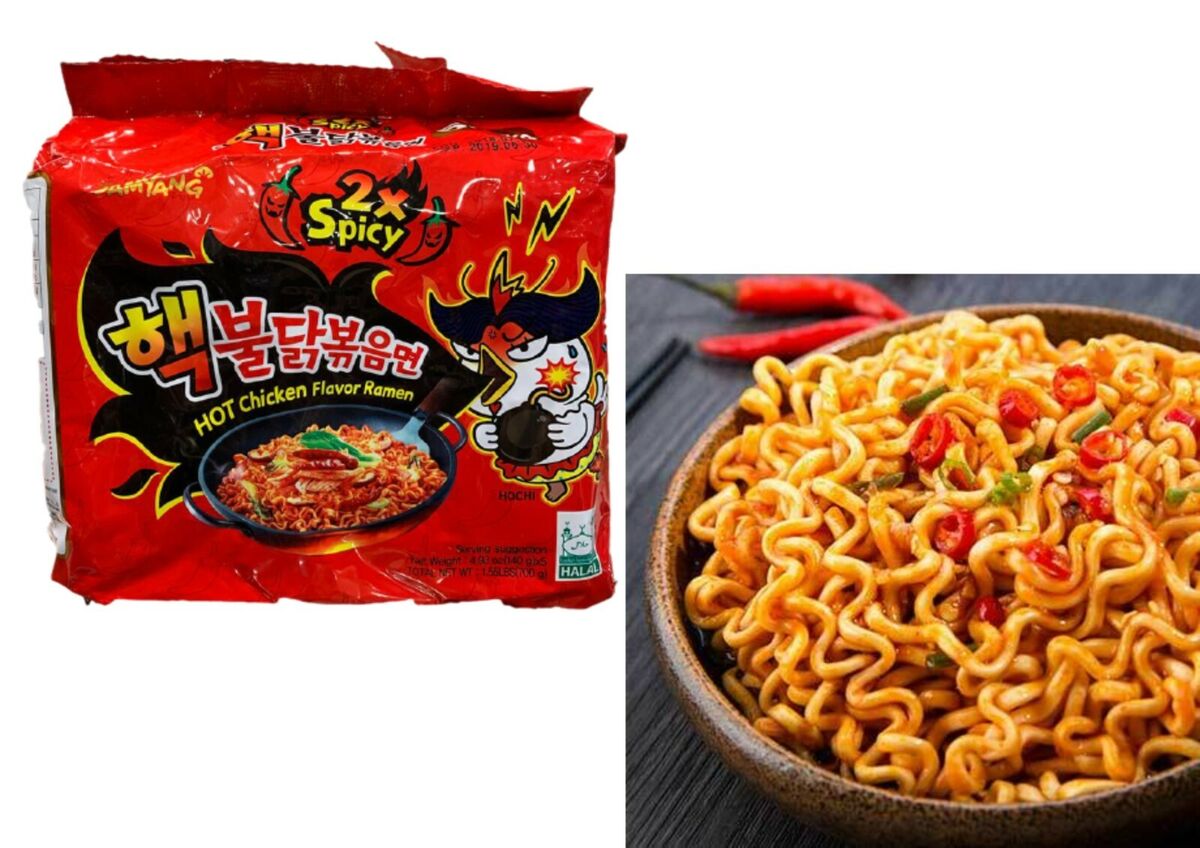 SAMYANG Hot Chicken Ramyun Double Spicy 5PACK X 8 PCS CASE 三養 紅色雙倍爆辣雞肉味拌麵 (5連包) X 8 件 原箱 0190C
