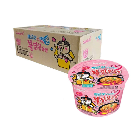 SAMYANG Hot Chicken carbonara Ramen bowl 105g X 16 PCS CASE 三養 粉色辣雞拉碗麵 105G X 16 件 原箱 0114C