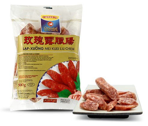 Oriental Kitchen SAUSAGE WITH MEI KUEI LU 500G 萬興 玫瑰露臘腸 500G 0086