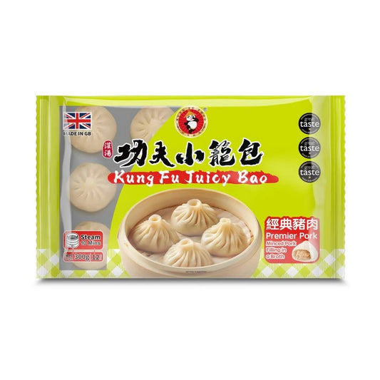 KUNG FU FOOD SIU LOONG BUN PORK 300G 功夫 灌湯小籠包經典豬肉300G 0045