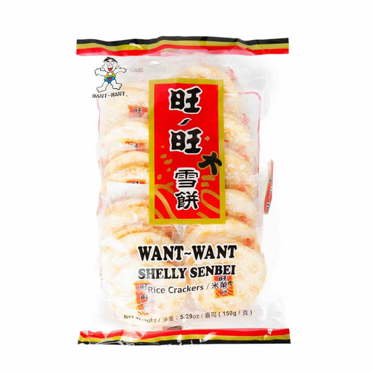 WANT WANT SHELLY SENBEI RICE CRACKERS 150G 旺旺 大雪餅 150G 0217