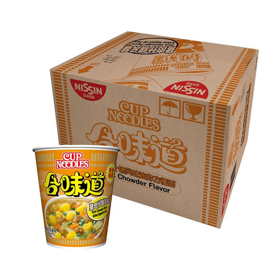 NISSIN Cup Noodles Pork Chowder Flav 75G X 24 PCS CASE 日清 合味道 (香港) 什錦味杯麵 75G X 24 件 原箱 0681C